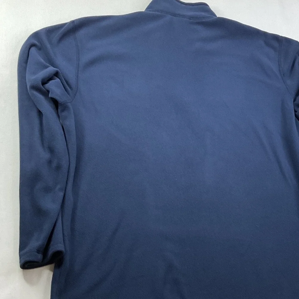 The North Face Mens Navy Blue XL Quarter Zip Fleece Pullover Mock Neck